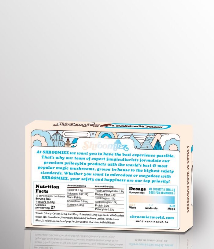Shroomiez Cookies & Cream Milk Chocolate Bar
